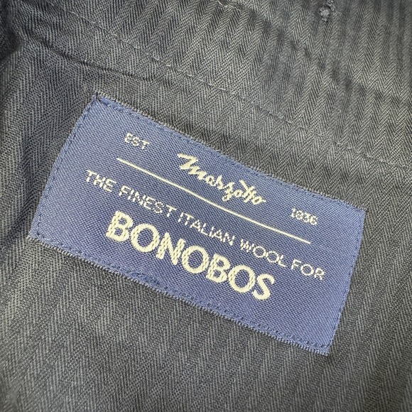 Bonobos Pants Mens 36x37 Heather Navy Slim Fit Italian Wool Dress Trousers‎ - Picture 10 of 16
